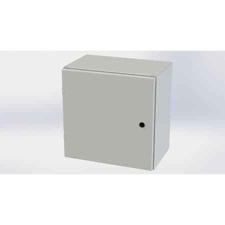 Saginaw Control & Engineering 1/4 Turn Latch Electrical Enclosures, 20 in H, 12 in D, 20 in W, NEMA 3R, 4, 12, 13, Carbon Steel SCE-20EL2012LPLG